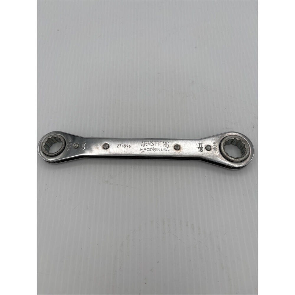 Armstrong 27-596 12 Point Ratcheting Box Wrench,5/8 x 11/16"